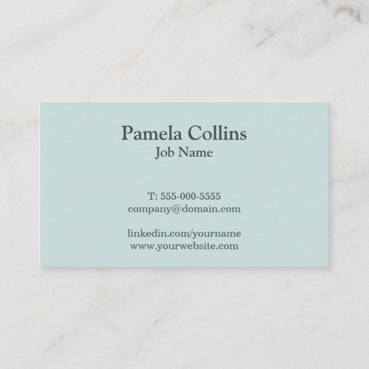 Eenvoudig elegant modern professioneel monogram visitekaartje (Achterkant)