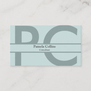 Eenvoudig elegant modern professioneel monogram visitekaartje