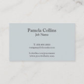 Eenvoudig elegant modern professioneel monogram visitekaartje (Achterkant)