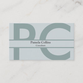 Eenvoudig elegant modern professioneel monogram visitekaartje