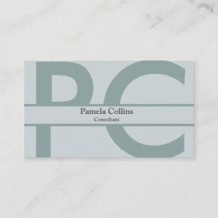 Eenvoudig elegant modern professioneel monogram visitekaartje