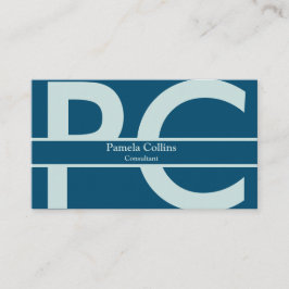 Eenvoudig elegant modern professioneel monogram visitekaartje