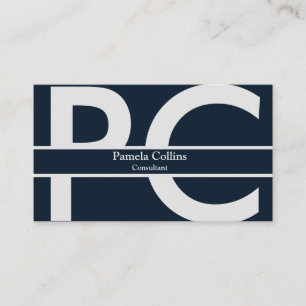 Eenvoudig elegant modern professioneel monogram visitekaartje