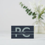 Eenvoudig Elegant Modern Professionele Monogram Visitekaartje (Staand voorkant)