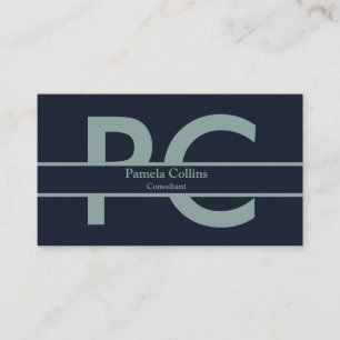 Eenvoudig Elegant Modern Professionele Monogram Visitekaartje