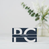 Eenvoudig Elegant Modern Professionele Monogram Visitekaartje (Staand voorkant)