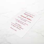 Eenvoudig Elegant modern Roos voor aangepaste brui Folie Uitnodiging (Gedraaid)