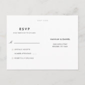 Eenvoudig Elegant modern RSVP-Briefkaart Uitnodiging Briefkaart (Achterkant)