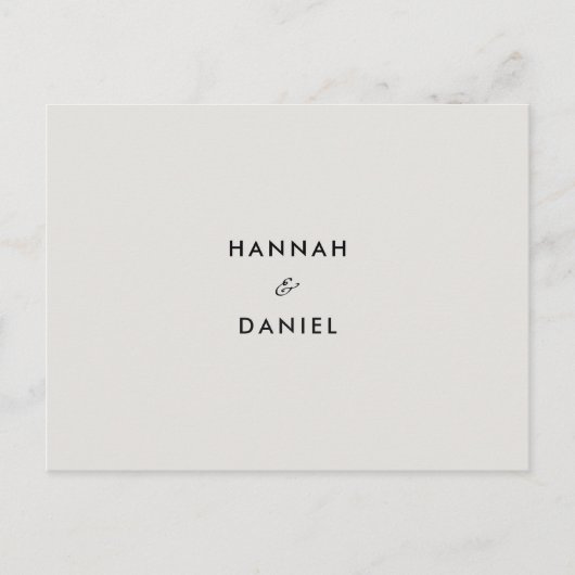 Eenvoudig Elegant modern RSVP-Briefkaart Uitnodiging Briefkaart (Voorkant)