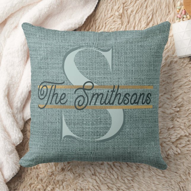 Eenvoudig Elegant modern Rustin Gold Monogram en n Kussen (Deken)