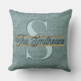 Eenvoudig Elegant modern Rustin Gold Monogram en n Kussen