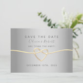 Eenvoudig Elegant Modern Schrifttype Trouw Save The Date (Staand voorkant)