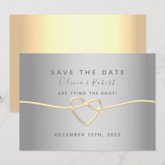 Eenvoudig Elegant Modern Schrifttype Trouw Save The Date (Voorkant / Achterkant)