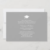 Eenvoudig Elegant modern script | 3 Foto-Afstudere Aankondiging (Achterkant)