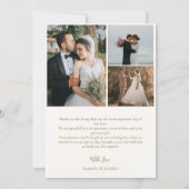 Eenvoudig Elegant Modern Script 6 foto's bruiloft Bedankkaart (Achterkant)