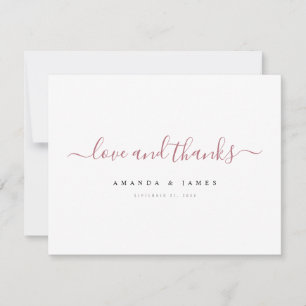 Eenvoudig Elegant Modern Script Custom Wedding Bedankkaart