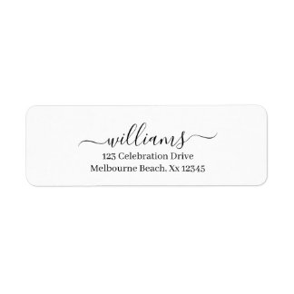 Eenvoudig Elegant Modern Script Familie Retouradre Etiket