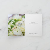 Eenvoudig Elegant Modern Script Photo Wedding Bedankkaart (Binnen)