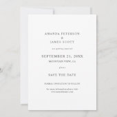Eenvoudig Elegant Modern Script Photo Wedding Save The Date (Achterkant)