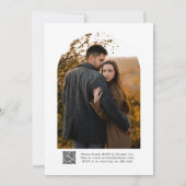 Eenvoudig Elegant Modern Script QR Code Fotobruilo Kaart (Achterkant)