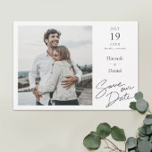 Eenvoudig Elegant Modern Script Weddenschap Save The Date