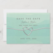 Eenvoudig Elegant Modern Script Weddenschap Save The Date (Voorkant)