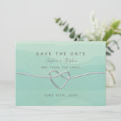 Eenvoudig Elegant Modern Script Weddenschap Save The Date (Staand voorkant)