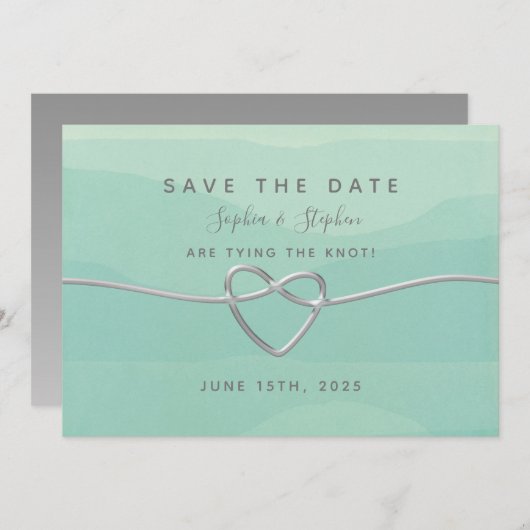 Eenvoudig Elegant Modern Script Weddenschap Save The Date (Voorkant / Achterkant)