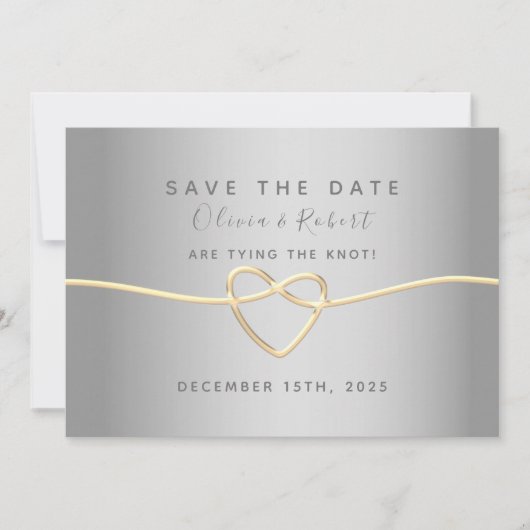 Eenvoudig Elegant Modern Script Weddenschap Save The Date (Voorkant)
