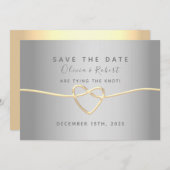 Eenvoudig Elegant Modern Script Weddenschap Save The Date (Voorkant / Achterkant)