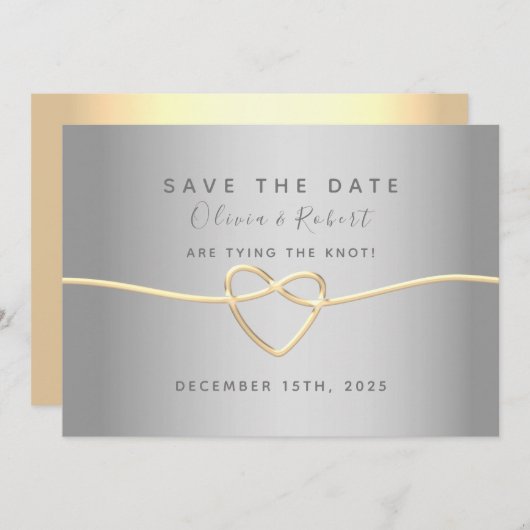 Eenvoudig Elegant Modern Script Weddenschap Save The Date (Voorkant / Achterkant)
