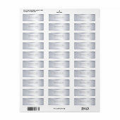 Eenvoudig Elegant modern Silver Return-adres Etiket (Full Sheet)