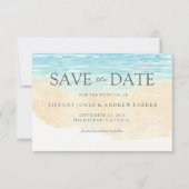 Eenvoudig elegant modern strand bruiloft bespaart save the date (Voorkant)