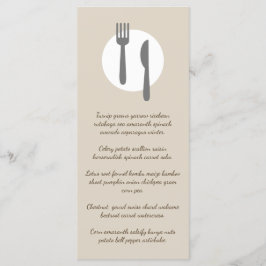 Eenvoudig Elegant & Modern Taupe Aangepast Restaur Menu