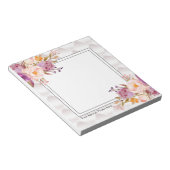 eenvoudig, elegant, modern, trendy, floraal notitieblok (Schuin)