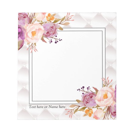 eenvoudig, elegant, modern, trendy, floraal notitieblok (Voorkant)