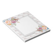 eenvoudig, elegant, modern, trendy, floraal notitieblok (Schuin)