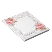 eenvoudig, elegant, modern, trendy, floraal notitieblok (Schuin)