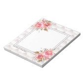 eenvoudig, elegant, modern, trendy, floraal notitieblok (Linkerzijde)