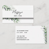 Eenvoudig elegant modern varenblad Visitekaartje (Voorkant / Achterkant)