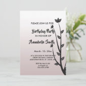 Eenvoudig Elegant Modern verlaat Verjaardag Kaart (Staand voorkant)