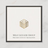 Eenvoudig elegant modern vierkante visitekaartje (Voorkant)