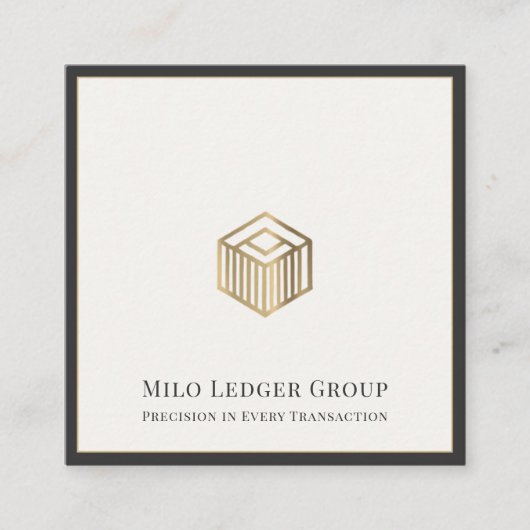 Eenvoudig elegant modern vierkante visitekaartje (Voorkant)