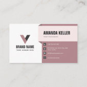 Eenvoudig elegant modern visitekaartje (Achterkant)