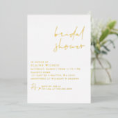 Eenvoudig elegant modern Vrijgezellenfeest Folie Uitnodiging (Staand Voorkant)