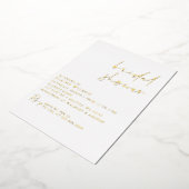 Eenvoudig elegant modern Vrijgezellenfeest Folie Uitnodiging (Gedraaid)