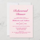 Eenvoudig Elegant Modern Wedding Rehearsal Dinner Kaart (Voorkant)