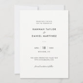 Eenvoudig Elegant Modern Wedding sparen de Datum Save The Date (Voorkant)