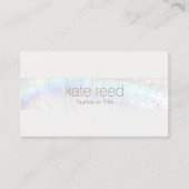 Eenvoudig elegant modern wit visitekaartje (Voorkant)