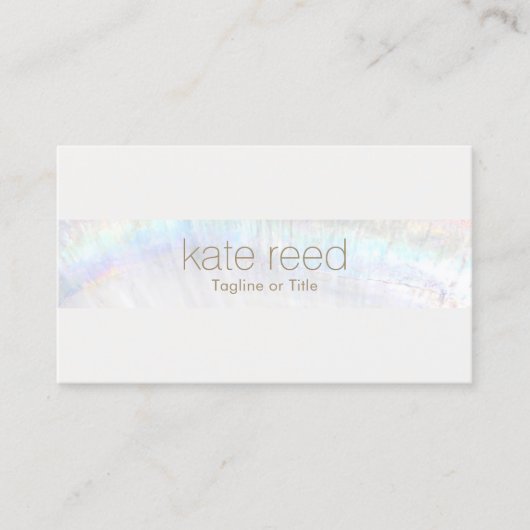 Eenvoudig elegant modern wit visitekaartje (Voorkant)